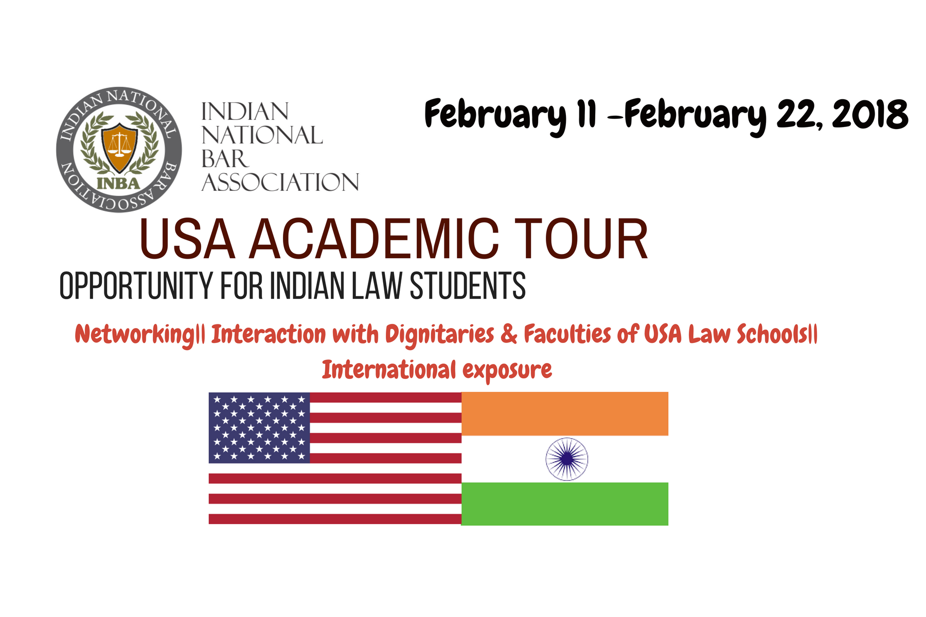 INBA’s Academic Tour for Indian Law Students & Young Lawyers to United States of America