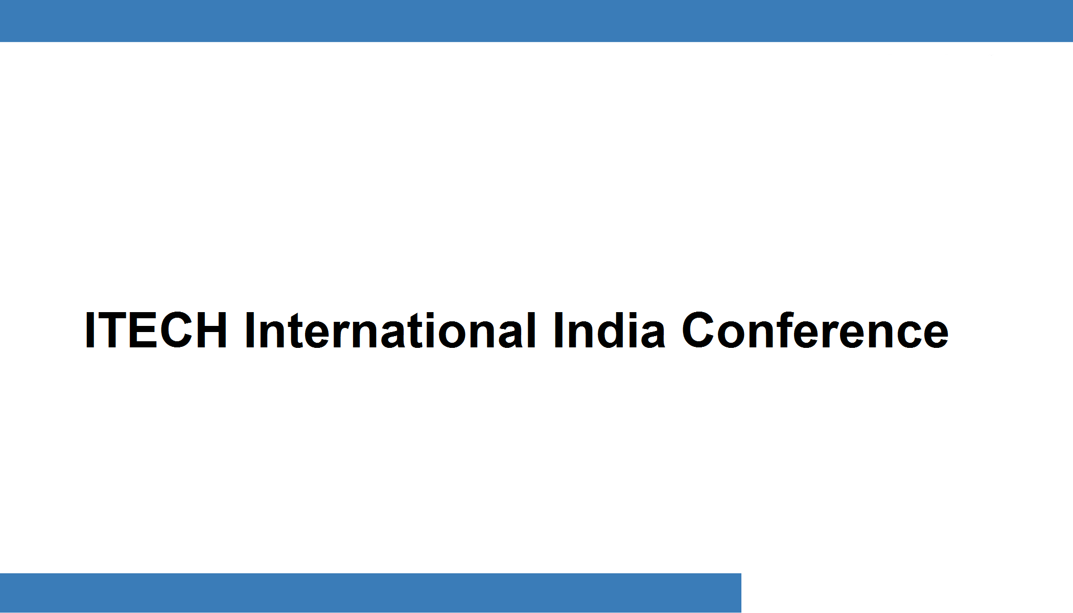 ITECH International India Conference