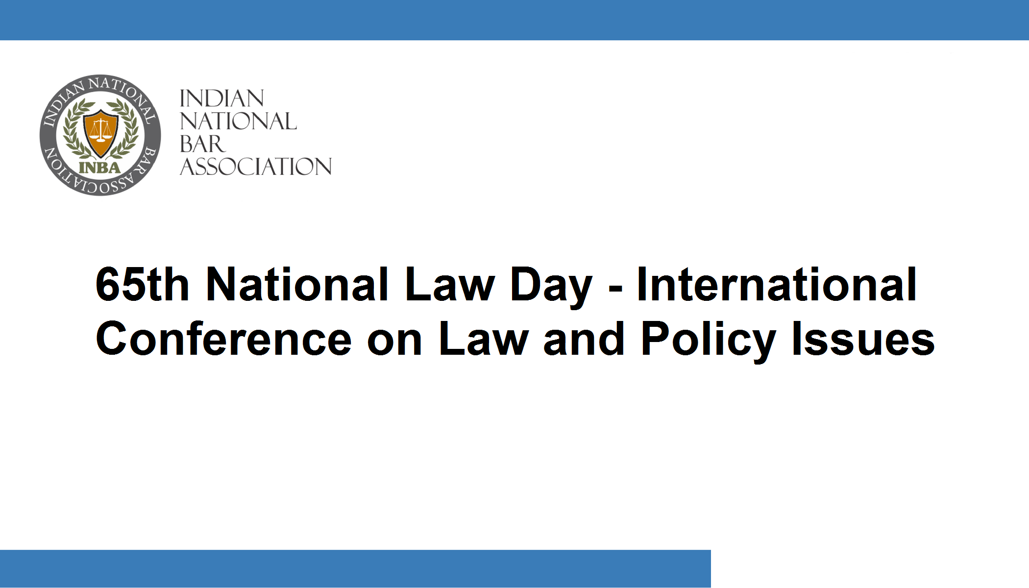 65th National Law Day - International Conference on Law and Policy Issues