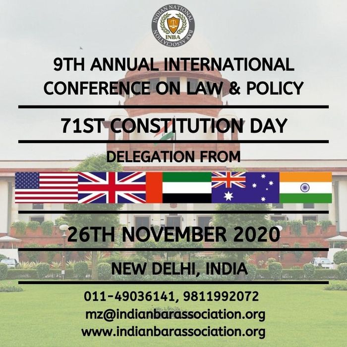 INBA 9th Annual Virtual International Conference titled “71st Constitution Day” From 26th Nov to 28th Nov2020