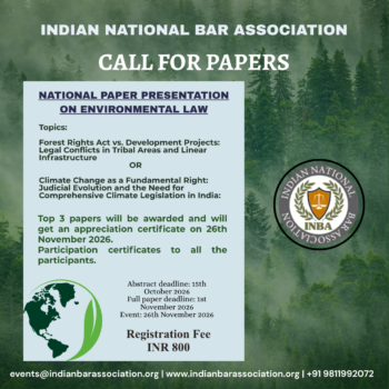 INBA Invites Students For Paper Presentation On The Green Transition, Abstract Deadline, 15th October, 2026